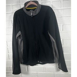 BMW Motorrad Jacket Womens XL Black Gray Outdoors Full Zip Fleece Coat